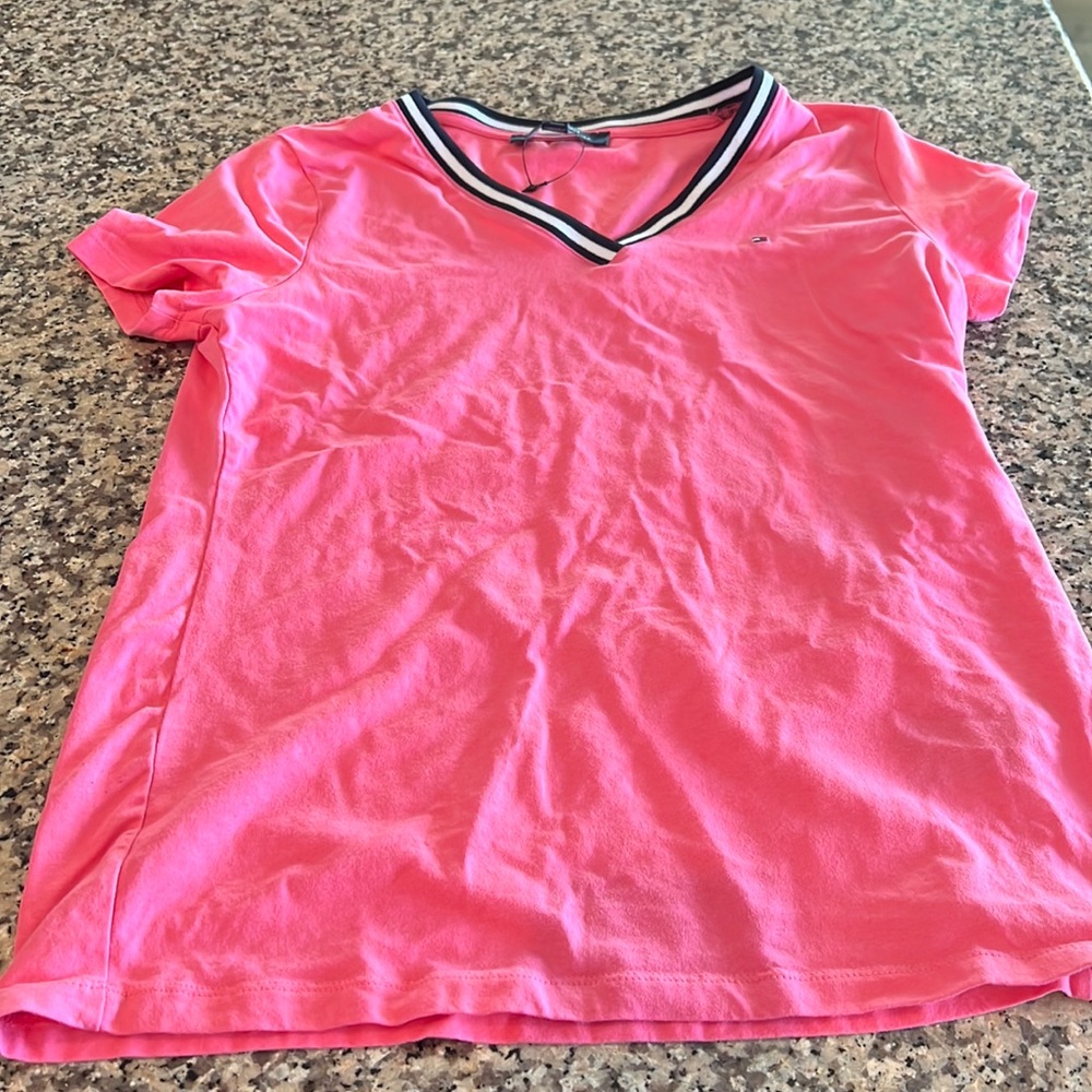 tommy hilfiger pink shirt medium
